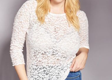 PRBT Μπλούζα δαντέλα με τρουακάρ μανίκια -  - 