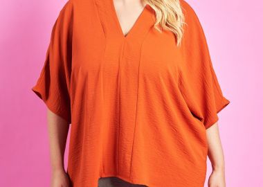 PRBT Μπλούζα με δέσιμο πίσω washed ανάγλυφο -  - 