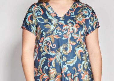PRBT Μπλούζα Zέρσεϊ με Εξωτικό Floral Print -  - 