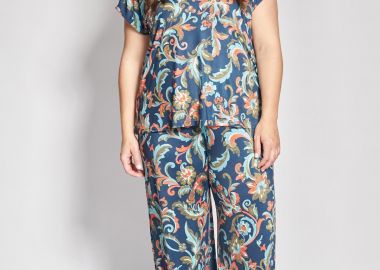 PRBT Παντελόνα Ζέρσεϊ με Floral Print -  - 