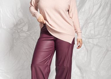 PRBT Παντελόνι straight leg δερματίνη -  - 