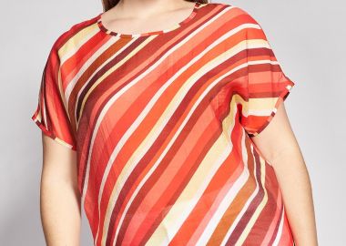 PRBT Ριγέ μπλούζα με στρογγυλή λαιμόκοψη -  - 