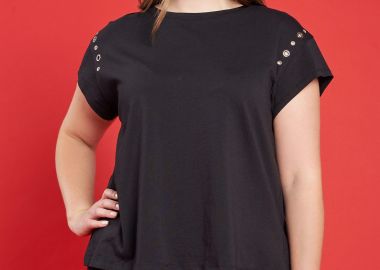 PRBT T-shirt βαμβακερό με μεταλλικά στοιχεία -  - 