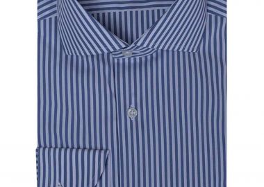 Prince Oliver ανδρικό πουκάμισο με ριγέ σχέδιο Modern Fit - 20049200 Μπλε - PRINCE OLIVER - 