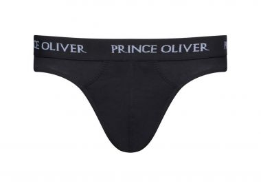 Prince Oliver σετ ανδρικά εσώρουχα slip με λογότυπo - 33029033 Μαύρο - PRINCE OLIVER - 