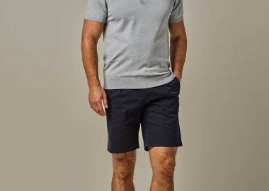 Profuomo ανδρική βερμούδα με ελαστική μέση Relaxed Fit - PPXQ10002H Σκούρο Μπλε - PROFUOMO - 