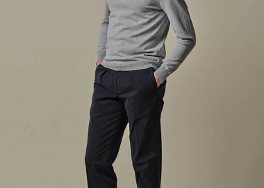 Profuomo ανδρικό chino παντελόνι Relaxed Fit - PP2Q00004C Σκούρο Μπλε - PROFUOMO - 