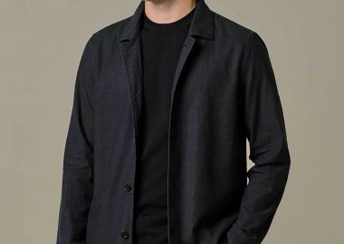 Profuomo ανδρικό overshirt με λινάρι Normal Fit - PPXF10016A Σκούρο Μπλε - PROFUOMO - 