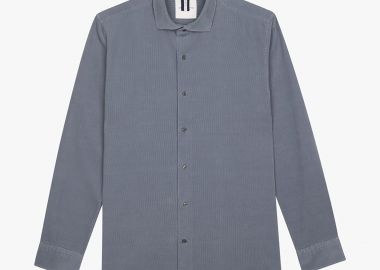 Profuomo ανδρικό πουκάμισο κοτλέ μονόχρωμο Relaxed Fit - PPWH30012F Μπλε Ανοιχτό - PROFUOMO - 