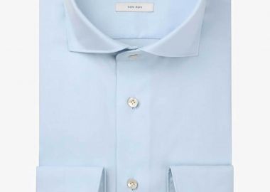 Profuomo ανδρικό πουκάμισο μονόχρωμο Slim Fit - PP2H00010B Μπλε Ανοιχτό - PROFUOMO - 