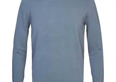Profuomo ανδρικό πουλόβερ μονόχρωμο Regular Fit - PPVJ10017A Μπλε - PROFUOMO - 