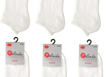 Προσφορά Σετ 6 Τεμ Ανδρική Κάλτσα Πετσετέ Σοσόνι Λευκό 40-46 Λευκό - Filinda - 