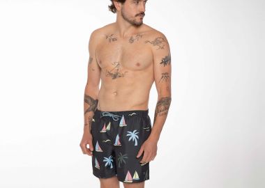 PROTEST LAMAR SHORT SWIM SHORTS ΓΚΡΙ - PROTEST - 