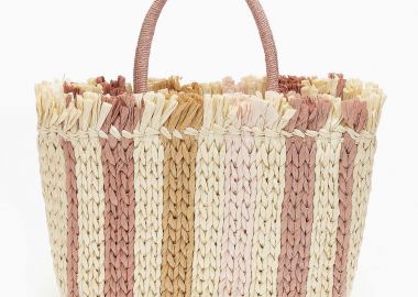 Ψάθινη τσάντα - Λιλά - Issue - 