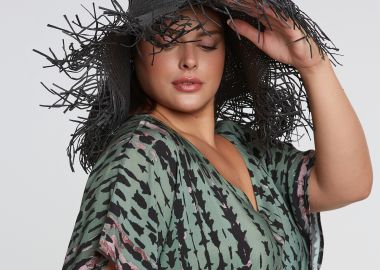 Ψάθινο καπέλο με ξέφτια - MAT FASHION - 