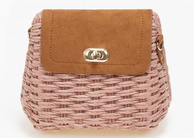 Ψάθινο τσαντάκι - Ροζ - Issue - 
