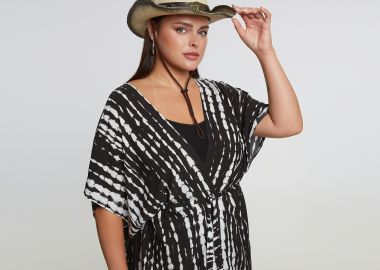 Ψάθινο western καπέλο με δερμάτινη λεπτομέρεια - MAT FASHION - 