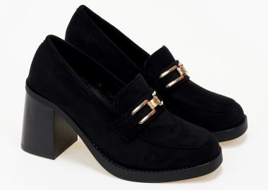 Ψηλά loafers με suede υφή - Μαύρο - Issue - 