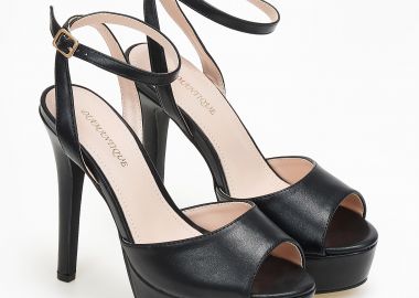 Ψηλά πέδιλα με διπλή φιάπα - Μαύρο - Issue - 