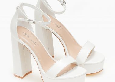 Ψηλά πέδιλα με φιάπα - Λευκό - Issue - 