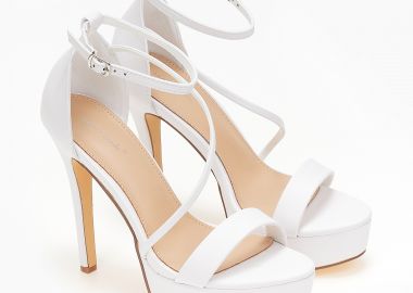 Ψηλά πέδιλα με φιάπα - Λευκό - Issue - 