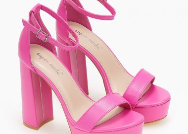 Ψηλά πέδιλα με φιάπα - Ροζ - Issue - 