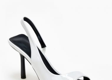 Ψηλά πέδιλα με λεπτό τακούνι - Λευκό - Issue - 