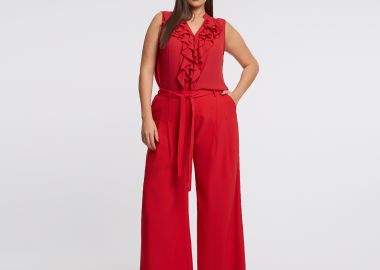 Ψηλόμεσο παντελόνι με ζώνη - MAT FASHION - 