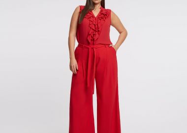 Ψηλόμεσο παντελόνι με ζώνη - MAT FASHION - 