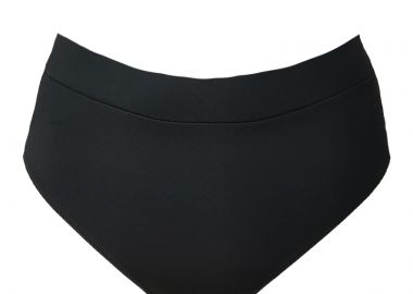 Ψηλόμεσο σκαφτό bikini-slip σε μαύρο χρώμα -  - 