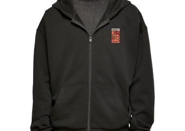 Puffer Peace Heavy Oversize Zip Hoodie Mister Tee MT2427 Black - Mister Tee - 