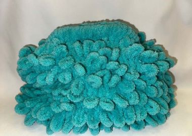 PUFFY CLUTCH BAG ΜΕ ΦΟΔΡΑ (AQUA) - SOU - 