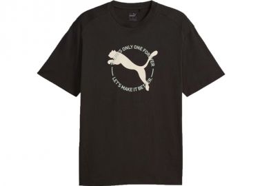 Puma Ανδρική Αθλητική Μπλούζα Κοντομάνικη Μαύρη 676062-01 - Puma - 