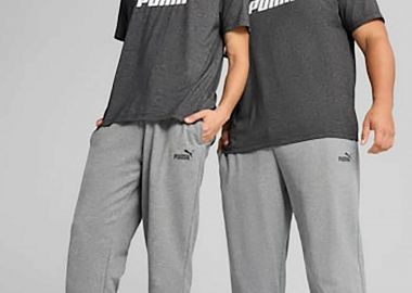 Puma ανδρικό παντελόνι φόρμας με λογότυπο και λάστιχο στο κάτω μέρος 