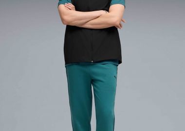 Puma ανδρικό παντελόνι φόρμας με λογότυπο και λάστιχο στο κάτω μέρος 