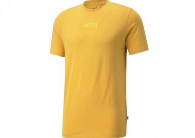 Puma Ανδρικό T-shirt Κίτρινο με Λογότυπο 589345-37 - Puma - 