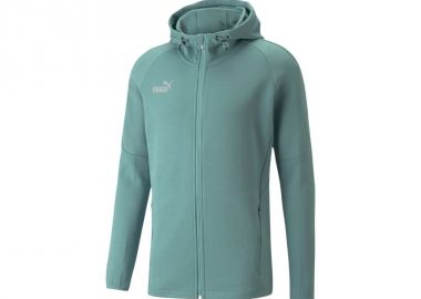Puma Αθλητική Παιδική Ζακέτα Φούτερ με Κουκούλα Πράσινη 657383-34 - Puma - 