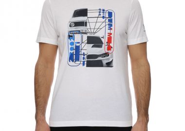Puma BMW Motorsport Ανδρικό T-shirt Λευκό με Στάμπα 531194-02 - Puma - 