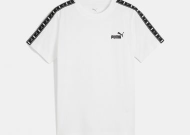 PUMA BOY'S ESS TAPE TEE T-SHIRT ΑΣΠΡΟ - PUMA - 