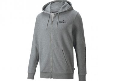 Puma ESS+ Ανδρική Φούτερ Ζακέτα με Κουκούλα και Τσέπες Μαύρη 848768-03 - Puma - 