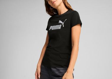 PUMA ESS METALLIC NO. 1 LOGO T-SHIRT ΜΑΥΡΟ - PUMA - 