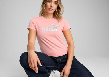 PUMA ESS METALLIC NO. 1 LOGO T-SHIRT ΡΟΖ - PUMA - 