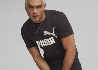 PUMA ESSENTIALS+ 2 COLOUR LOGO T-SHIRT ΜΑΥΡΟ - PUMA - 