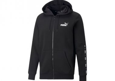 Puma Essentials Ανδρική Φούτερ Ζακέτα με Κουκούλα και Τσέπες Μαύρη 670270-01 - Puma - 