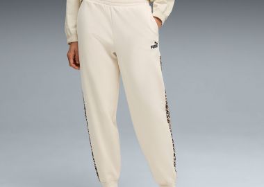 PUMA ESSENTIALS ANIMAL PRINT COMFORT HIGH-WAIST SWEATPANTS ΜΠΕΖ - PUMA - 