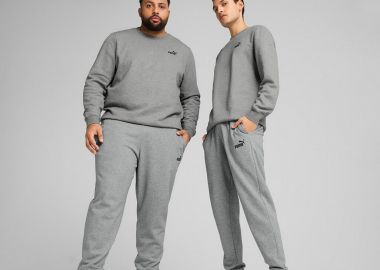 PUMA ESSENTIALS NO. 1 LOGO FLEECE SWEATPANTS ΓΚΡΙ - PUMA - 