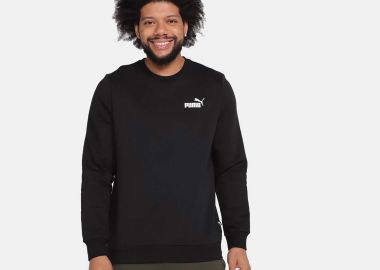 PUMA ESSENTIALS SMALL LOGO CREWNECK SWEATSHIRT ΜΑΥΡΟ - PUMA - 