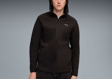 PUMA EVOSTRIPE FULL-ZIP HOODIE ΜΑΥΡΟ - PUMA - 