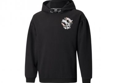 Puma Fleece Παιδικό Φούτερ με Κουκούλα Μαύρο Alpha 589232-01 - Puma - 