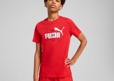 PUMA KIDS ESSENTIALS LOGO LAB SUMMER T-SHIRT ΚΟΚΚΙΝΟ - PUMA - 